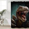 Waterproof Animal Shower Curtain With T Rex Dinosaur Design