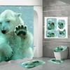 Waterproof Arctic Polar Bear Shower CurtainOcean Ice Bathroom Decor