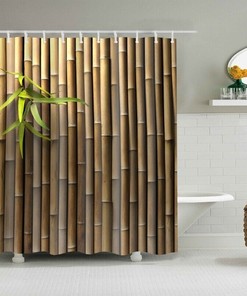 Waterproof Bamboo Shower Curtain, Great Addition To Your Bathroom Decor