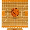 Waterproof Basketball Court Shower Curtain- Sports Themed Bathroom Decor