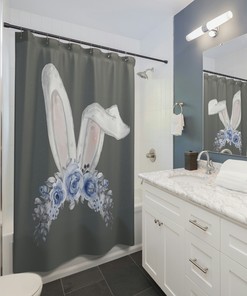 Waterproof Bathroom Shower Curtain For Easter Decorations With Restroom Shower Curtains