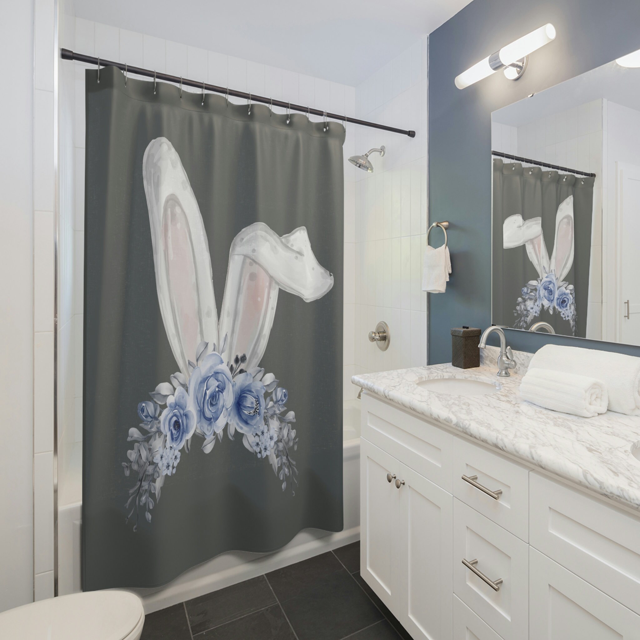 Waterproof Bathroom Shower Curtain For Easter Decorations With Restroom Shower Curtains