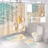Waterproof Bathtub Curtains Shower Curtain and Mat Set Bundle for a Waterproof and Easy to Maintain Bathroom Decor