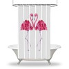 Waterproof Bird Shower Curtain With Flamingo Print For A Chic Bathroom