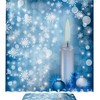Waterproof Blue Christmas Snowflakes Candle Ball Shower Curtain For Bathroom Decor
