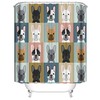 Waterproof Bulldog Doggy Shower Curtain