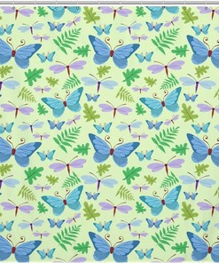 Waterproof Butterflies And Dragonfly Bathroom Shower Curtain