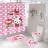 Waterproof Candy Hello Kitty Shower Curtain, Cute Design Perfect For Any Children'S Bathroom