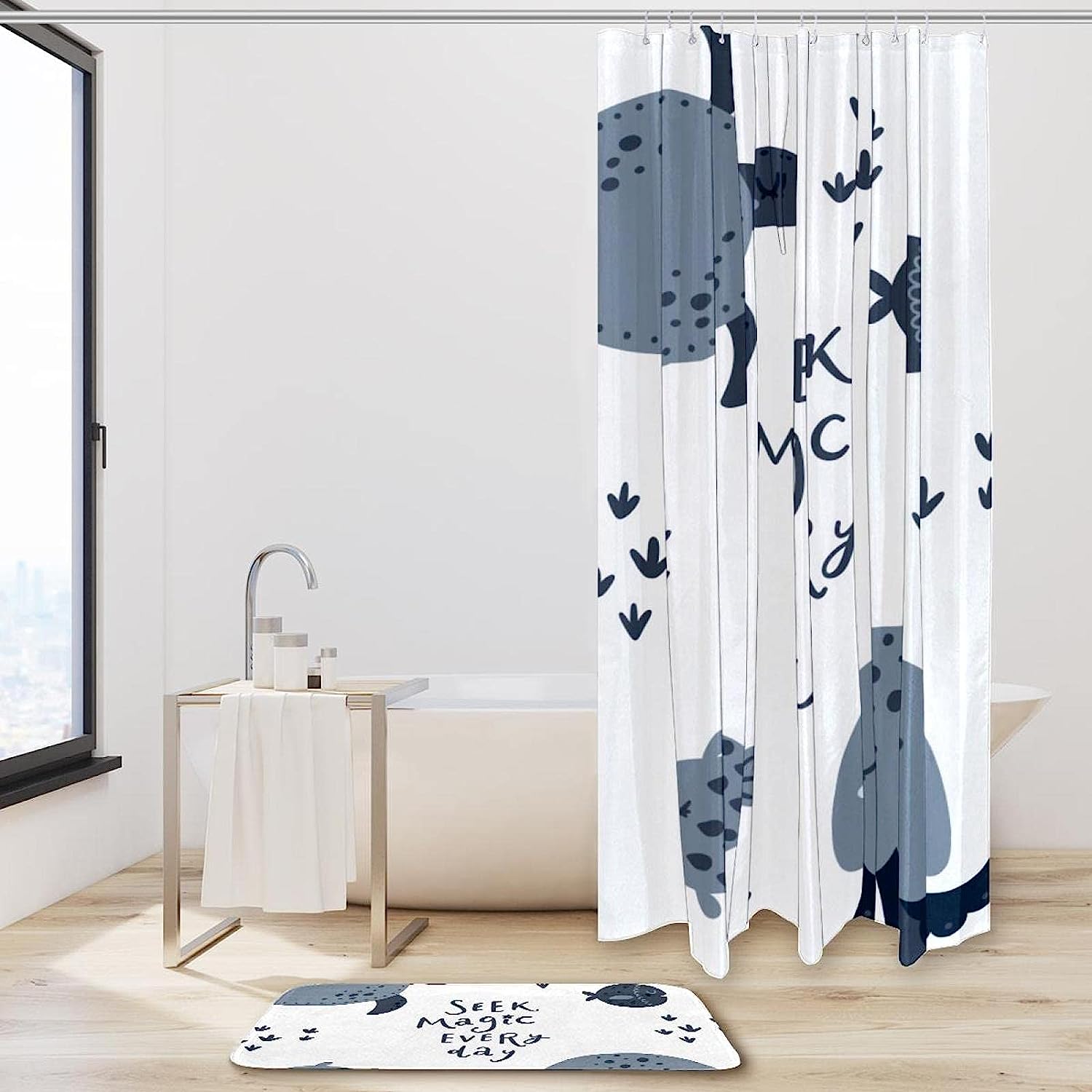 Waterproof Cartoon Turtle Octopus Shower Curtain For Bathroom Decor - Image 2