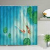 Waterproof Chinese Style Shower Curtain - Resistant Shower Bathroom Decor 