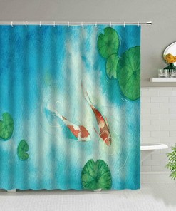 Waterproof Chinese Style Shower Curtain - Resistant Shower Bathroom Decor 