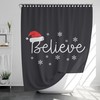 Waterproof Christmas Shower Curtain, Modern Bathroom Decor, Believe