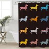 Waterproof Dachshund Printed Shower Curtain: Ideal For Dog-Loving Bathrooms