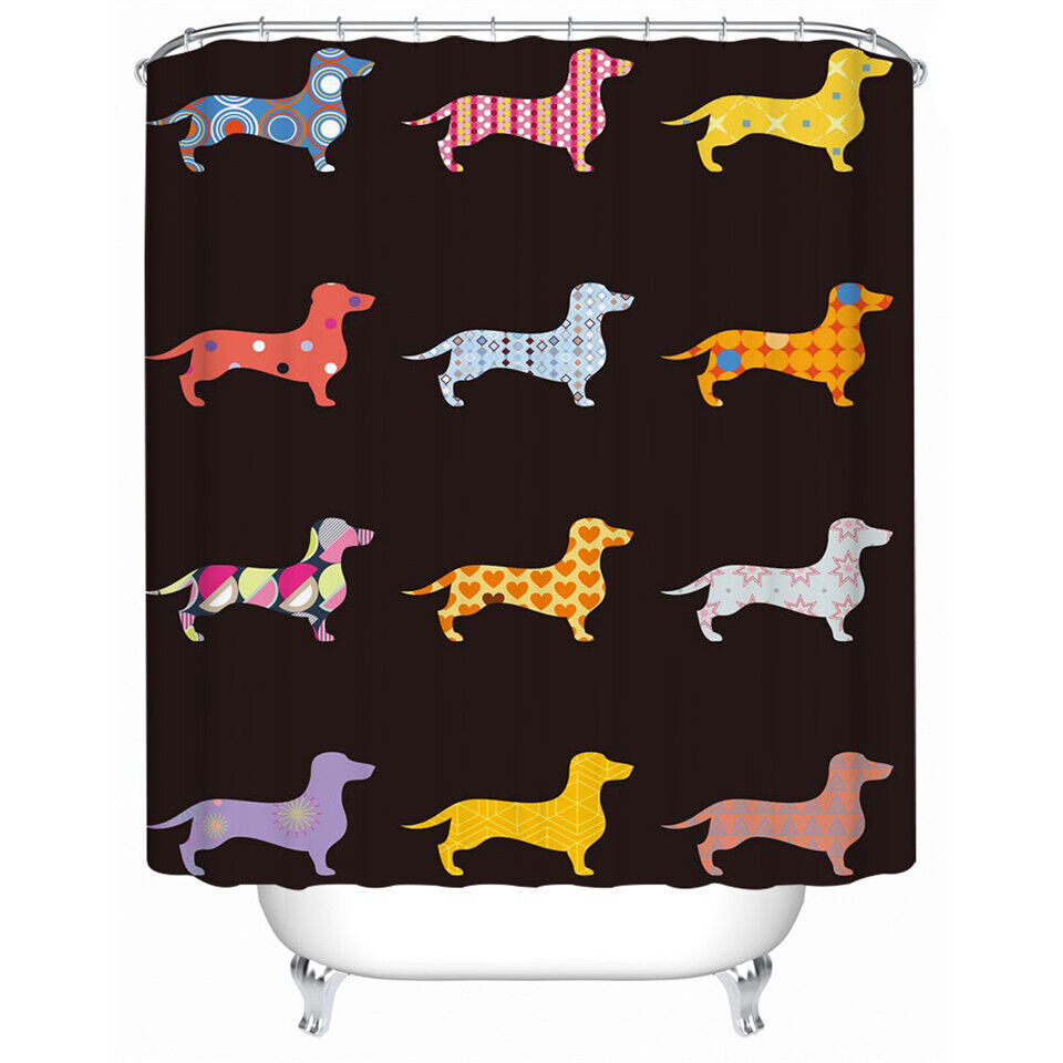 Waterproof Dachshund Printed Shower Curtain: Ideal For Dog-Loving Bathrooms - Image 2