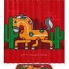 Waterproof Day Of The Dead Horse Red Shower Curtain For Bathroom