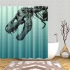 Waterproof Dinosaur Fossil Shower Curtain For Kids Bathroom