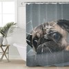 Waterproof Dog Shower Curtain, Cute Animal Bathroom Decor
