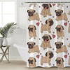 Waterproof Dog Shower Curtain, Cute Bathroom Print