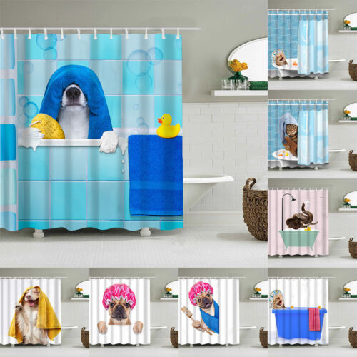Waterproof Dog Shower Curtain With Cute And Playful Design For Pet Lovers