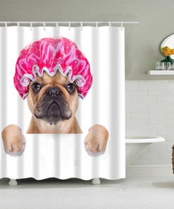 Waterproof Dog Shower Curtain With Cute And Playful Design For Pet Lovers