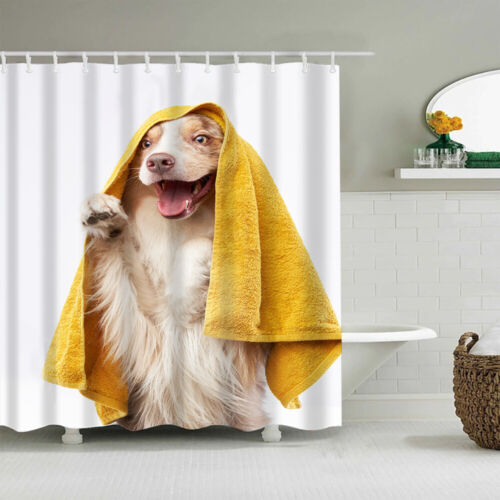 Waterproof Dog Shower Curtain With Cute And Playful Design For Pet Lovers