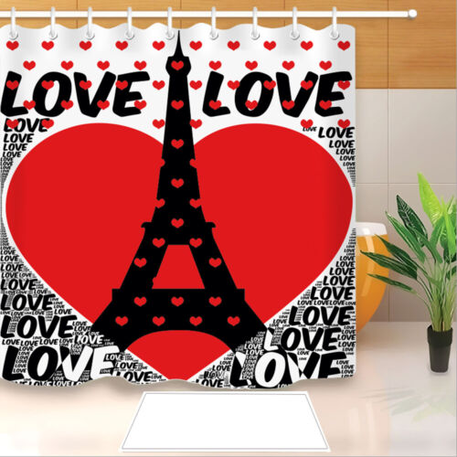 Waterproof Eiffel Tower Bath Curtain For Bathroom Decor