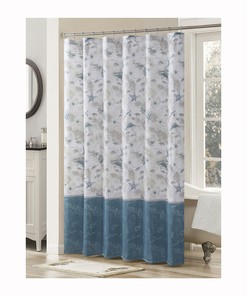Waterproof European Style Marine Shower Curtain with Blue Starfish
