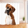 Waterproof Fabric Animals Bathroom Decors Boxer Dog Pet Shower Curtain