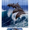 Waterproof Fabric Bathroom Curtain with Dolphin Shower Curtain Design - Ocean Theme