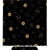 Waterproof Fabric Bathroom Shower Curtain with Koi Fish Circles Water Flowers Pattern, Elegant Bath Decoration