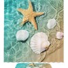 Waterproof Fabric Beach Shower Curtain With Starfish And Seashells Print For A Summer Refresh