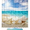 Waterproof Fabric Beach Starfish Seashell Shower Curtain For A Durable Bathroom Upgrade