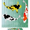 Waterproof Fabric Japanese Koi Fishes Shower Curtain for Bathroom Decor