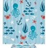 Waterproof Fabric Octopus Fishes Ocean Print Shower Curtain for Bathroom Decor