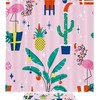 Waterproof Fabric Shower Curtain With Cactus Flamingo Stars Design - Perfect Bathroom Curtain Accessory