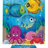 Waterproof Fabric Shower Curtain With Colorful Fish And Octopus Pattern