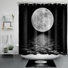 Waterproof Fabric Shower Curtain with Jellyfish Octopus Seaweed Design - Ocean Bathroom Decor