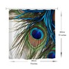 Waterproof Fabric Shower Curtain with Peacock Feather Art