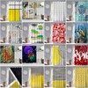 Waterproof Flower Stripes Bath Curtains Decor Gift, Fabric Shower Curtain For Your Bathtub Decoration