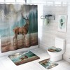Waterproof Forest Elk Reindeer Shower Curtain For Nature Lovers - Forest Elk Reindeer Waterproof
