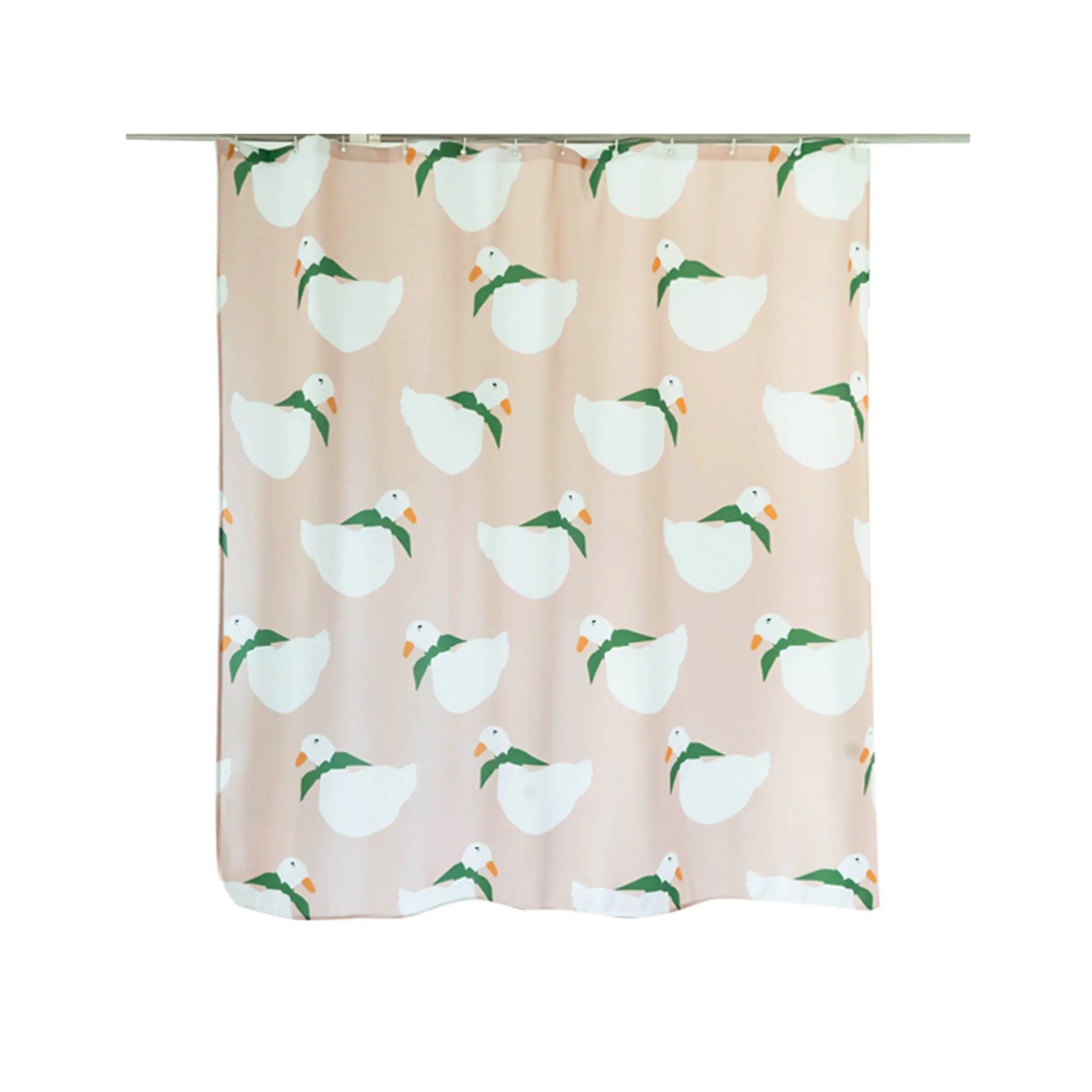Waterproof French Goose and Duck Shower Curtain for Bathroom Decor