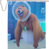 Waterproof Grizzly Bear The Lemmings Shower Curtain for Quirky Bathroom Decor