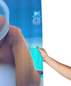 Waterproof Grizzly Bear The Lemmings Shower Curtain for Quirky Bathroom Decor