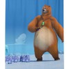 Waterproof Grizzly Ice Lemmings Bear Shower Curtain for Winter-Theme Bathroom Decor