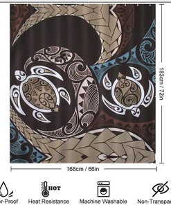 Waterproof Hawaii Honu Sea Turtle Shower Curtain For Bathroom Decorations