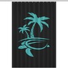 Waterproof Hawaii Palm Tree And Sea Turtle Bath Shower Curtain