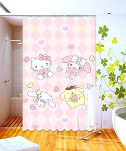 Waterproof Hello Kitty Shower Curtain For Your Delightful Bathroom Decor