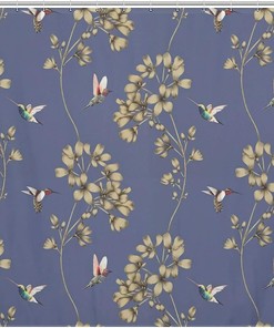 Waterproof Hummingbird Shower Curtain For Bathroom Decoration