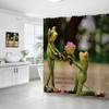 Waterproof Kermit The Frog Couple Shower Curtain, Fun Bathroom Decor with Cute Animal Print