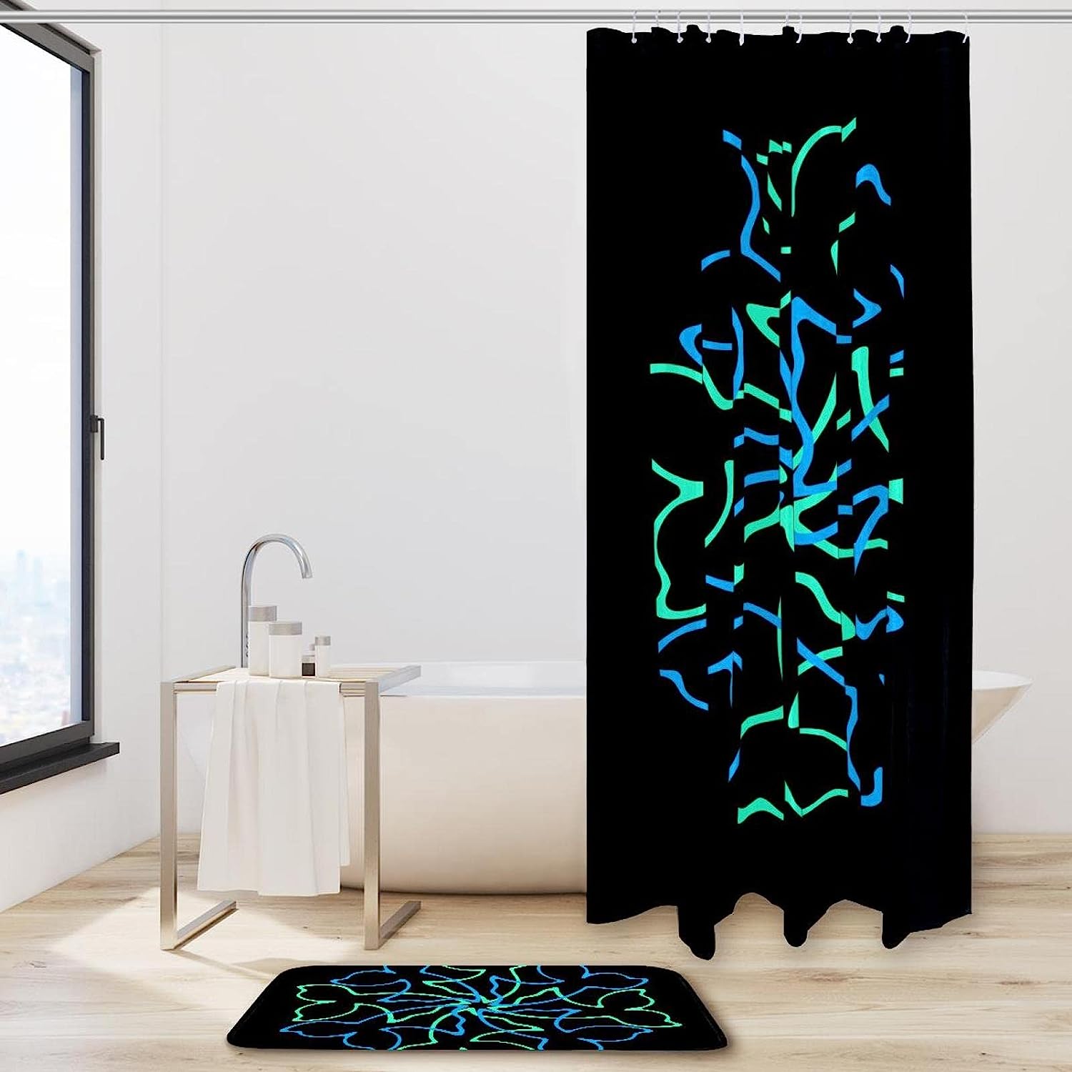 Waterproof Killer Whale Bathroom Decors Shower Curtain